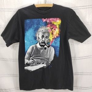 albert einstein smoking shirt